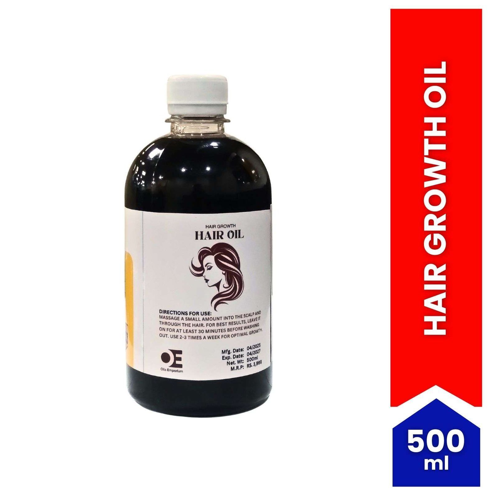Hair Growth Oil (Oils Emporium) 500ml β Spiice Bazaar - Image 2